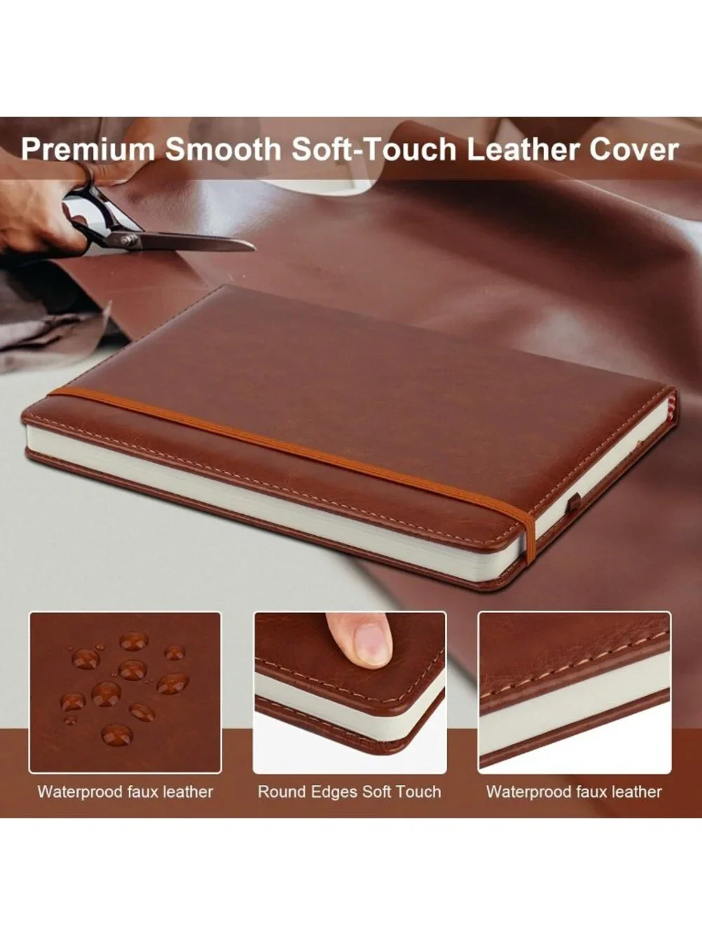 6 Pack A5 Hardcover Journals, 192 Pages, Lined Notebooks for Writing & Travel